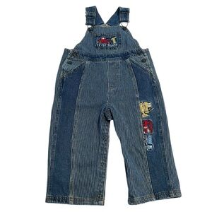 Vintage Small Steps Railroad Stripe Overalls – 24M | T is for Trucks